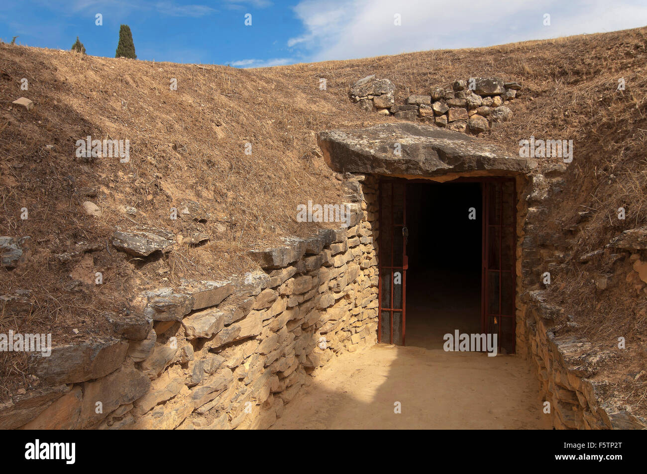 Dolmen El Romeral (1800 BC), Antequera, Malaga province, region of Andalusia, Spain, Europe Stock Photo