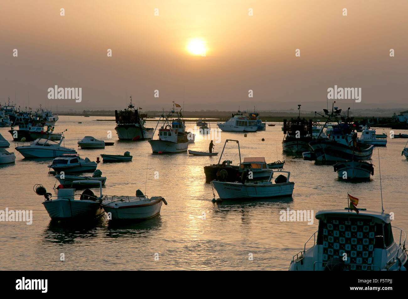 Fishing port, Isla Cristina, Huelva province, Region of Andalusia, Spain, Europe Stock Photo