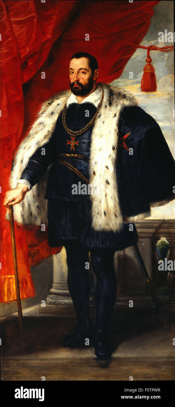 Peter Paul Rubens - Portrait of Francesco I de Medici , Grand Duke of Tuscany, father of Marie de Medici Stock Photo