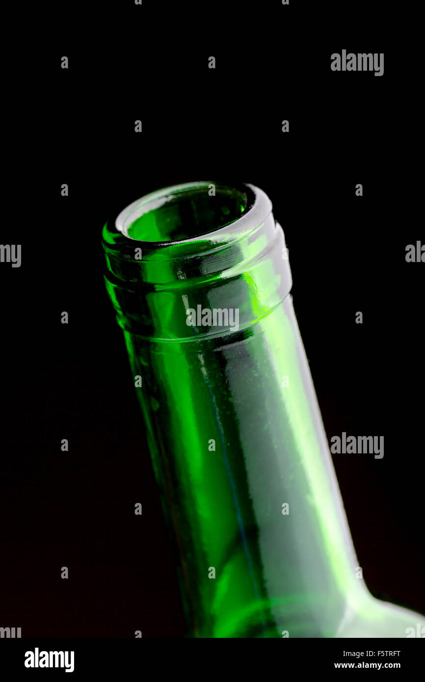 Open wine bottle neck closeup Stock Photo Alamy