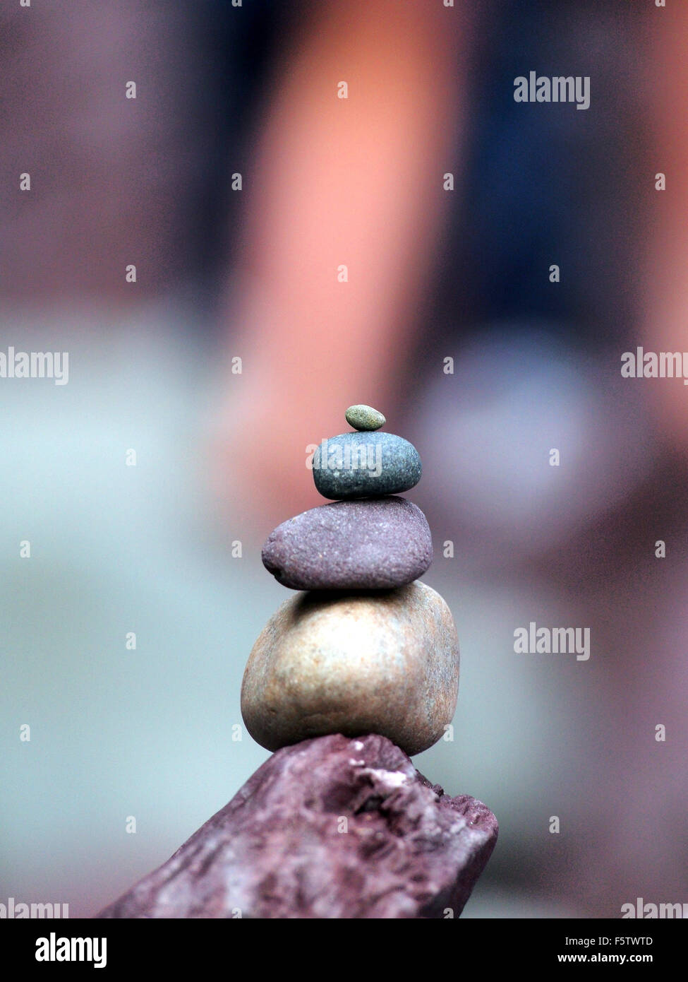 Stone tower on beach Stock Photo - Alamy