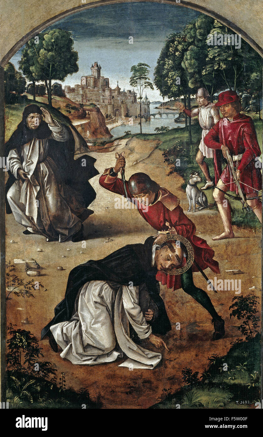 Pedro Berruguete - The Death of Saint Peter the Martyr Stock Photo