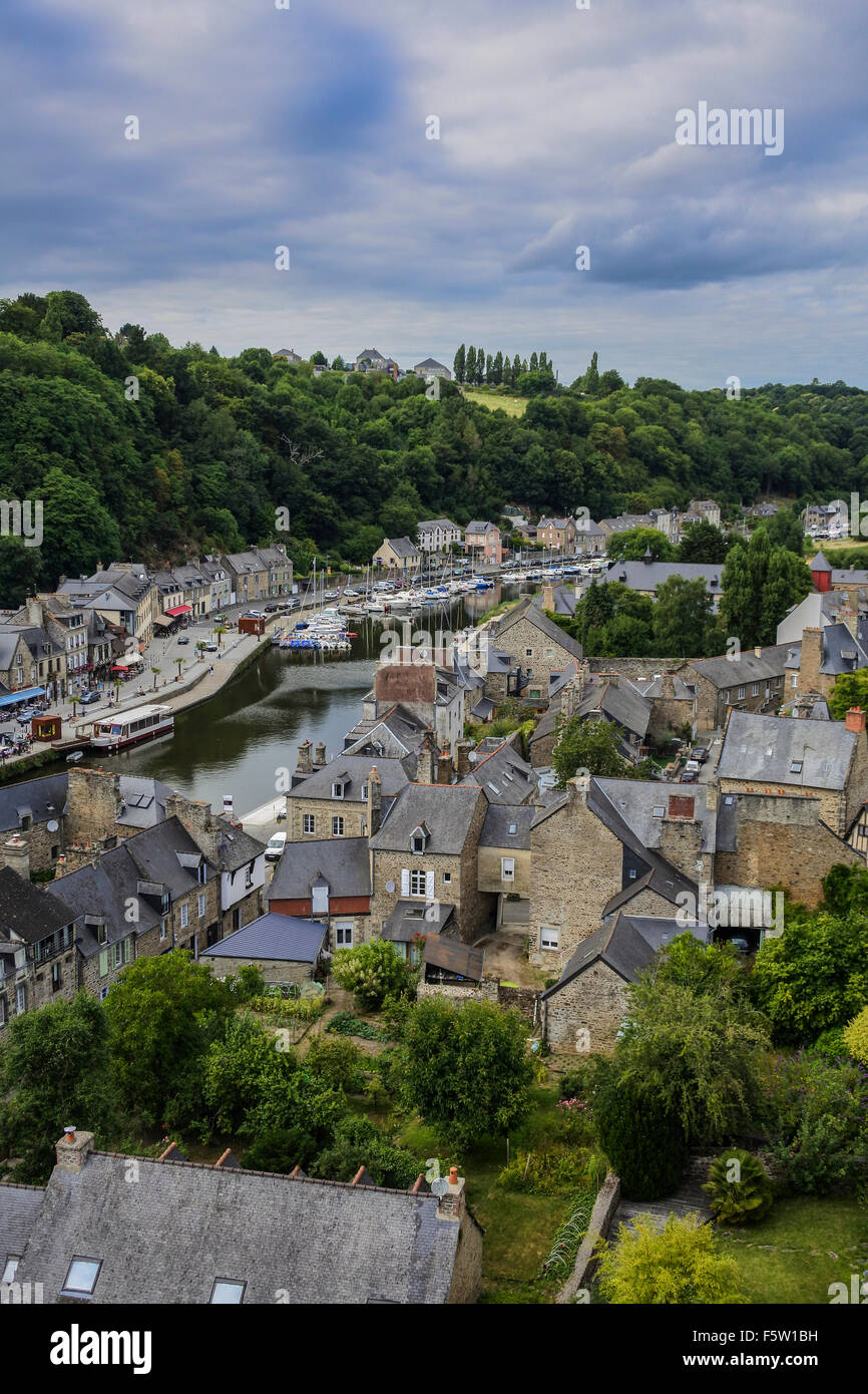 Dinant Port Port de Dinan on the River Rance Dinan, Brittany North West France ...