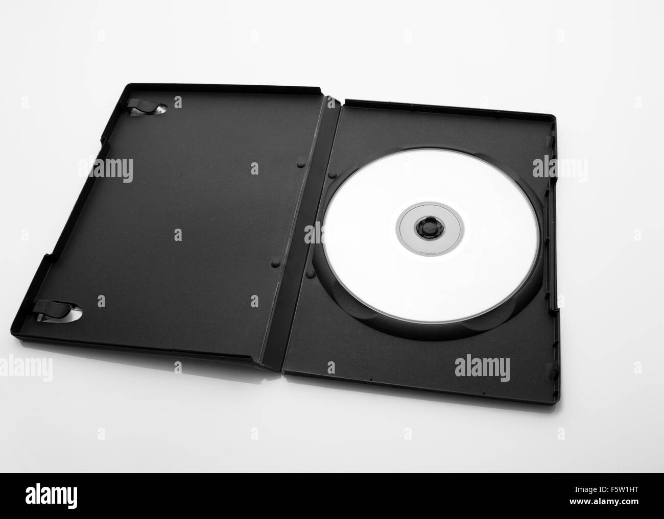 DvD Case Open With DvD Disk on white background Stock Photo Alamy