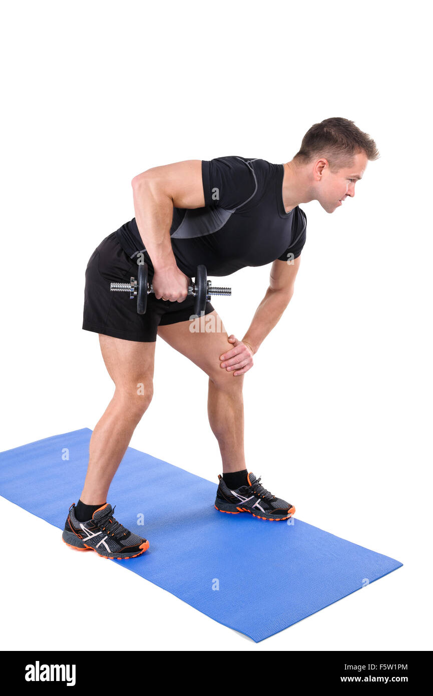 Standing triceps press sales
