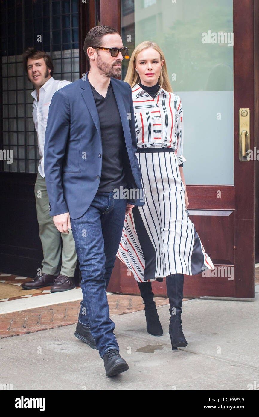Kate Bosworth and her husband Michael Polish heading to Fashion Week New York Featuring: Kate Michael Polish Where: NY, New York, United States When: 10 Sep 2015 Stock Photo - Alamy