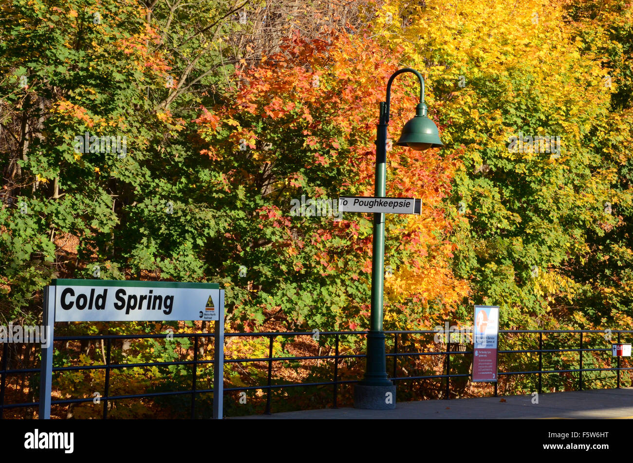 cold spring village new york in fall railway station autumn fall Stock Photo 89679124 Alamy