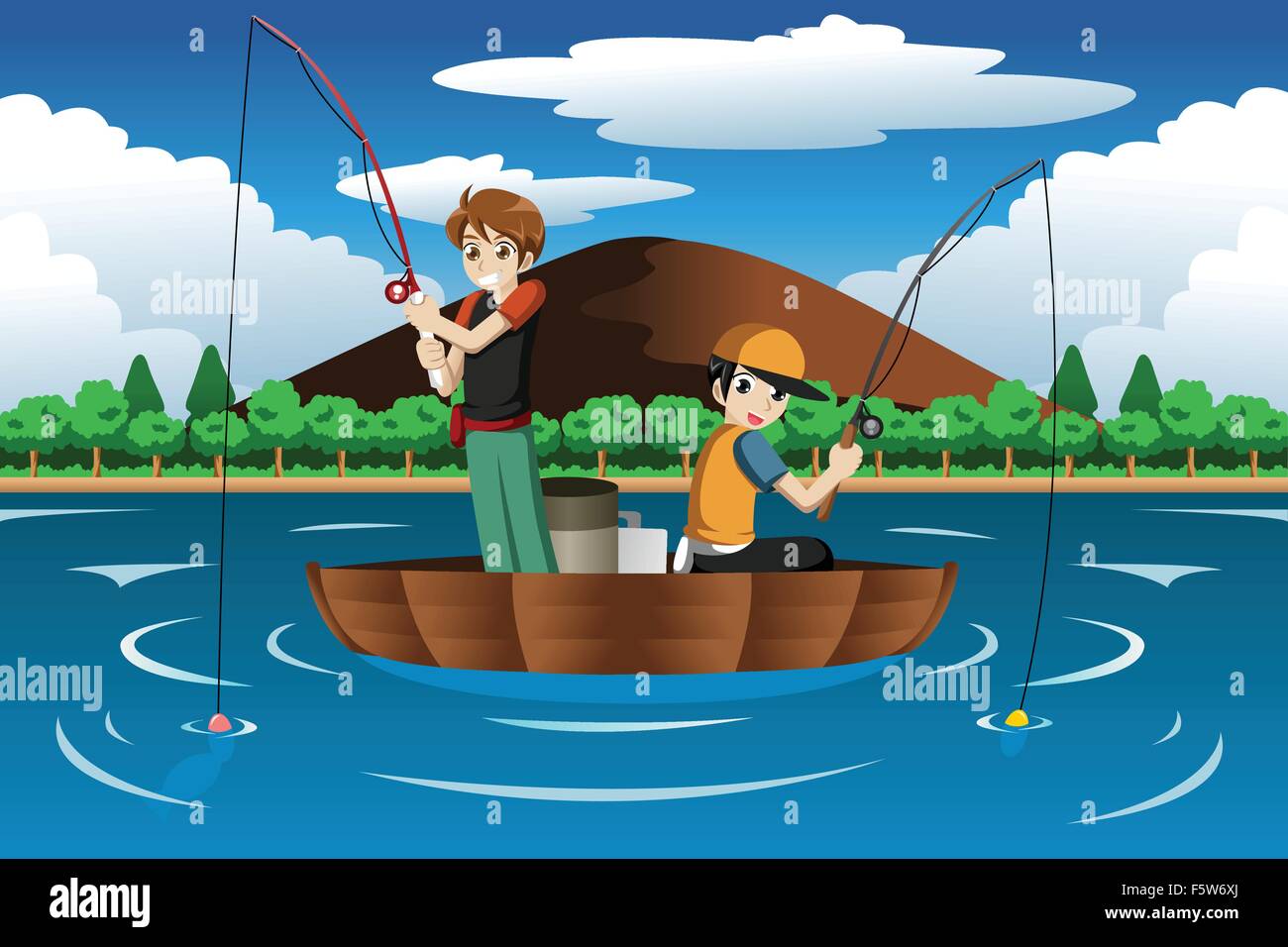 Братья ловят рыбу. Мультяшный Рыбак в лодке. Рыбак с удочкой. Мальчик с удочкой. Рыбак с удочкой в лодке.