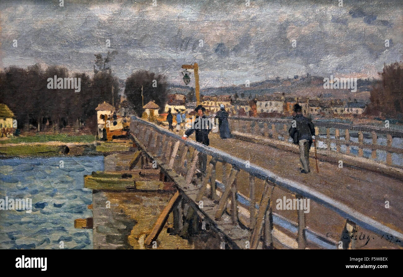 Passerelle d'Argenteuil - Gateway Argenteuil  1872 Alfred Sisley 1839 - 1899 British / French Impressionist France Stock Photo