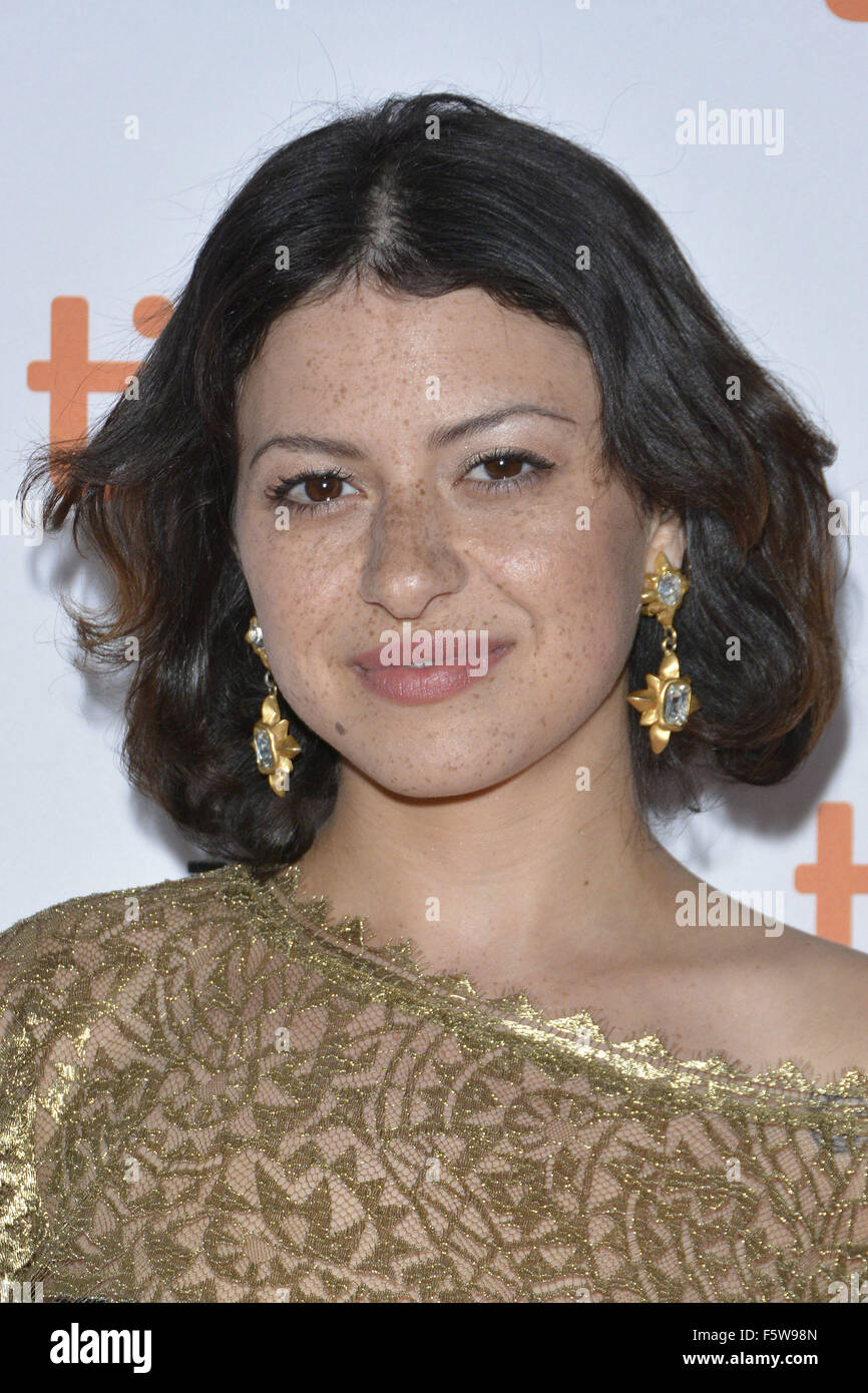 Green Room premiere red carpet arrival at Ryerson Theatre  during the 2015 Toronto International Film Festival.  Featuring: Alia Shawkat Where: Toronto, Canada When: 11 Sep 2015 Stock Photo