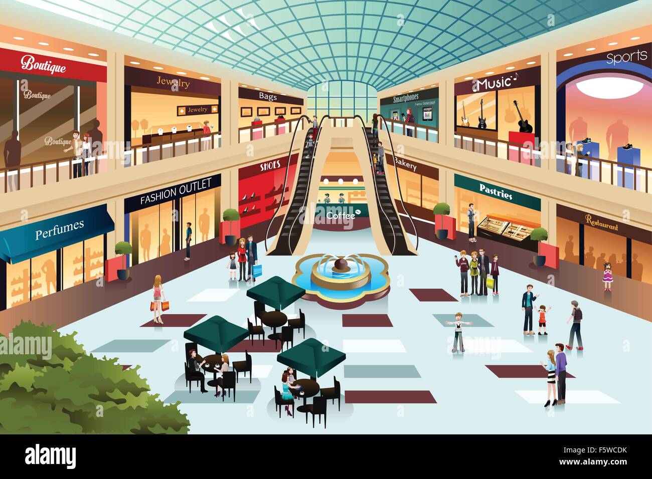 A vector illustration of scene inside shopping mall Stock Vector Image & Art - Alamy A vector illustration of scene inside shopping mall Stock Vector Image & Art - Alamy