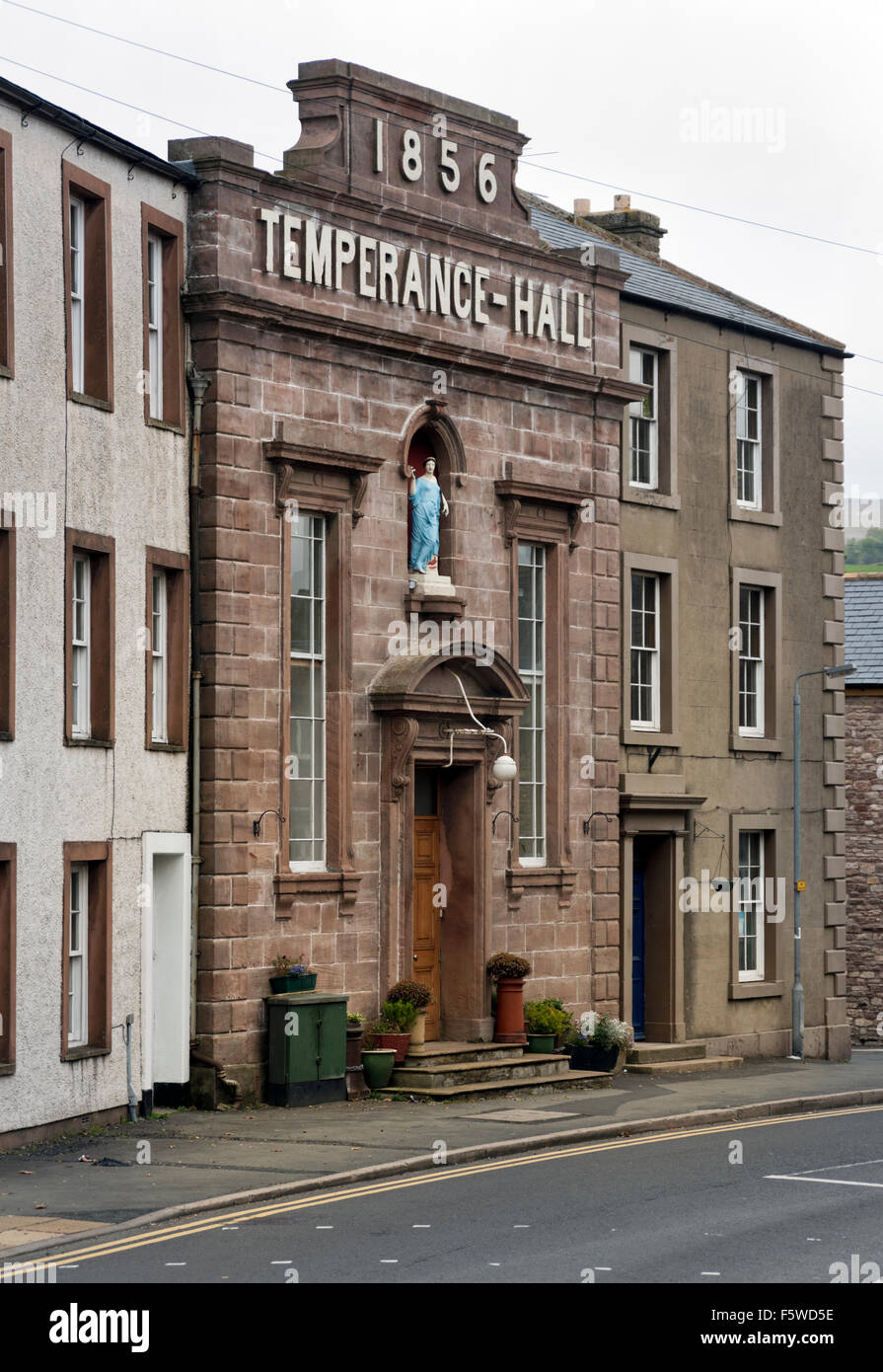 The Temperance Hall, 1856, in the market town of Kirkby Stephen, Cumbria, UK Stock Photo