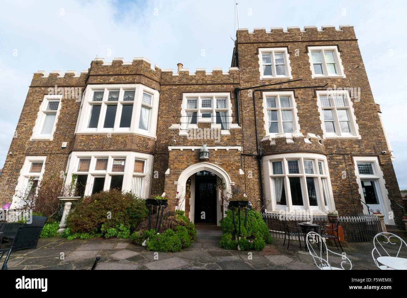 Bleak House, once a residence of Charles Dickens, in Broadstairs, Kent, now houses a museum and a hotel. Stock Photo