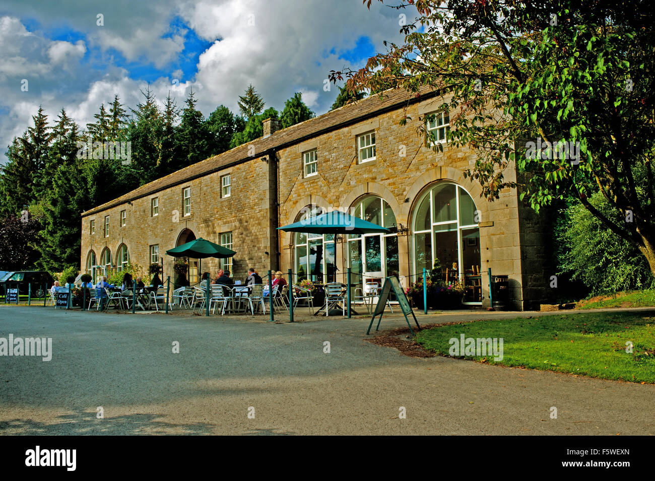 Eggleston hall gardens Tea Rooms Stock Photo Alamy