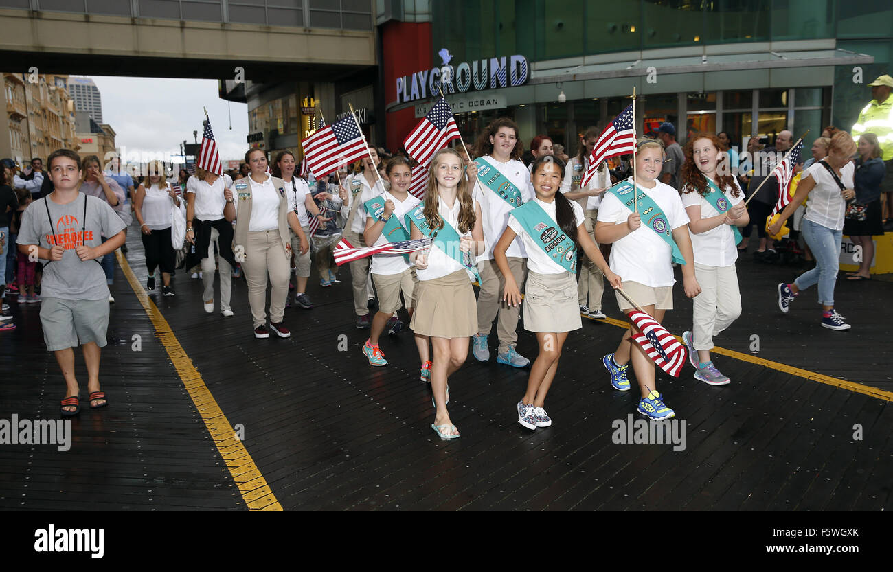 2016 Miss America "Show Us Your Shoes" Parade at Boardwalk Atlantic City  Featuring: Atmosphere Where: Atlantic City, New Jersey, United States When: 12 Sep 2015 Stock Photo