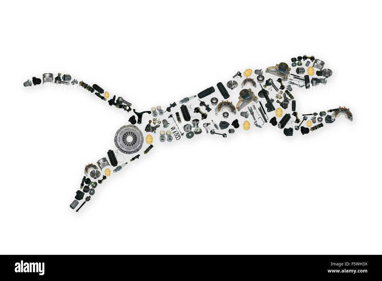 Collected by many spare parts of the jaguar Stock Photo Alamy