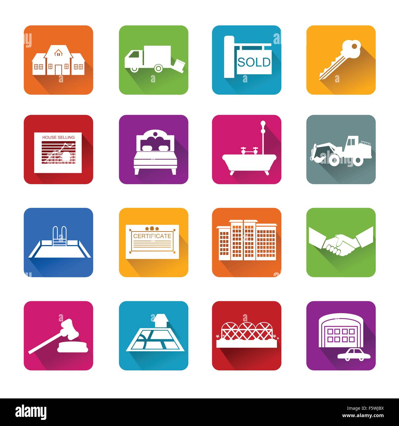 A vector illustration of real estate icon sets Stock Vector Image & Art ...