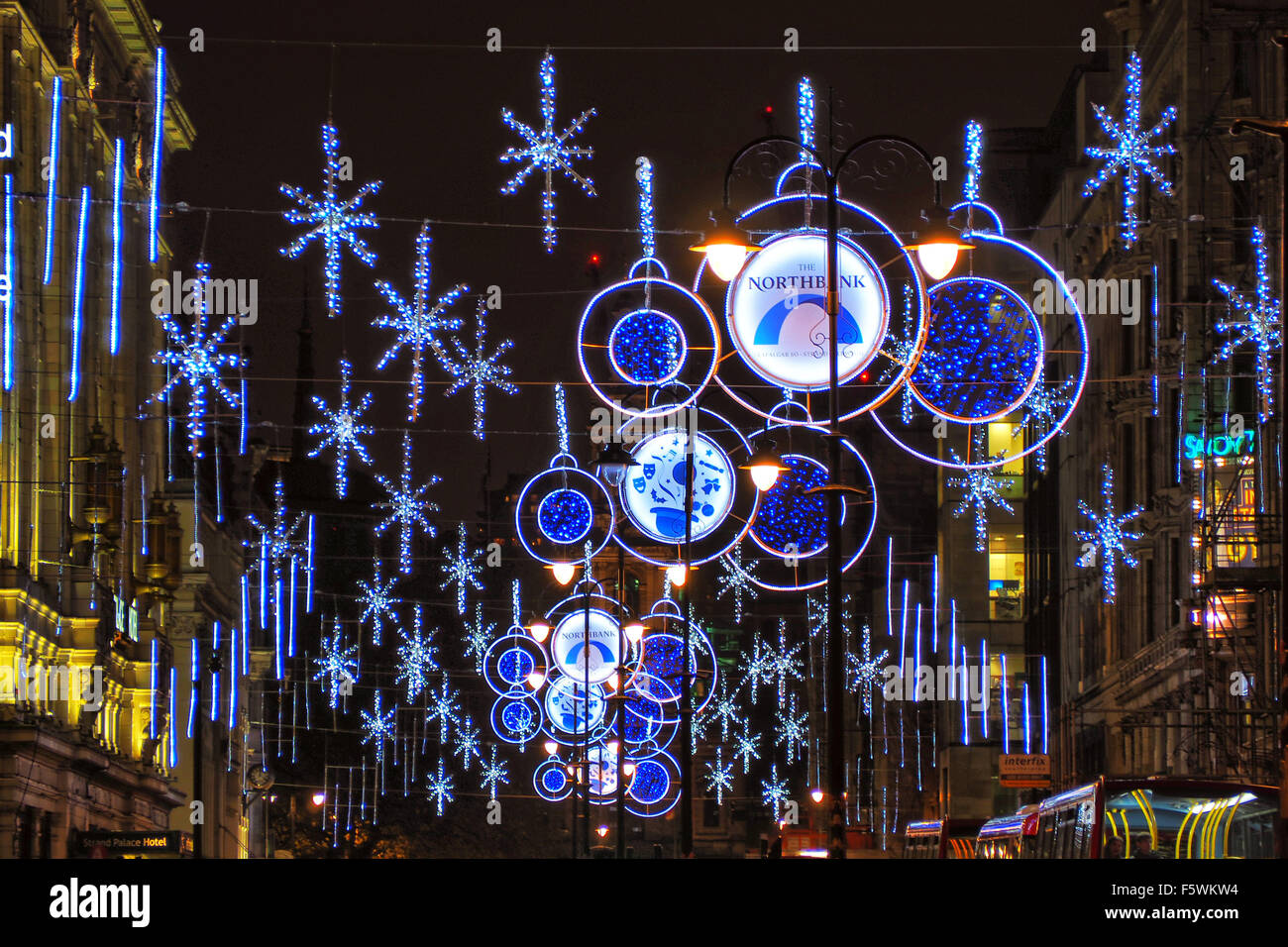 London, UK. 9th November 2015. The first ever Christmas lights on the