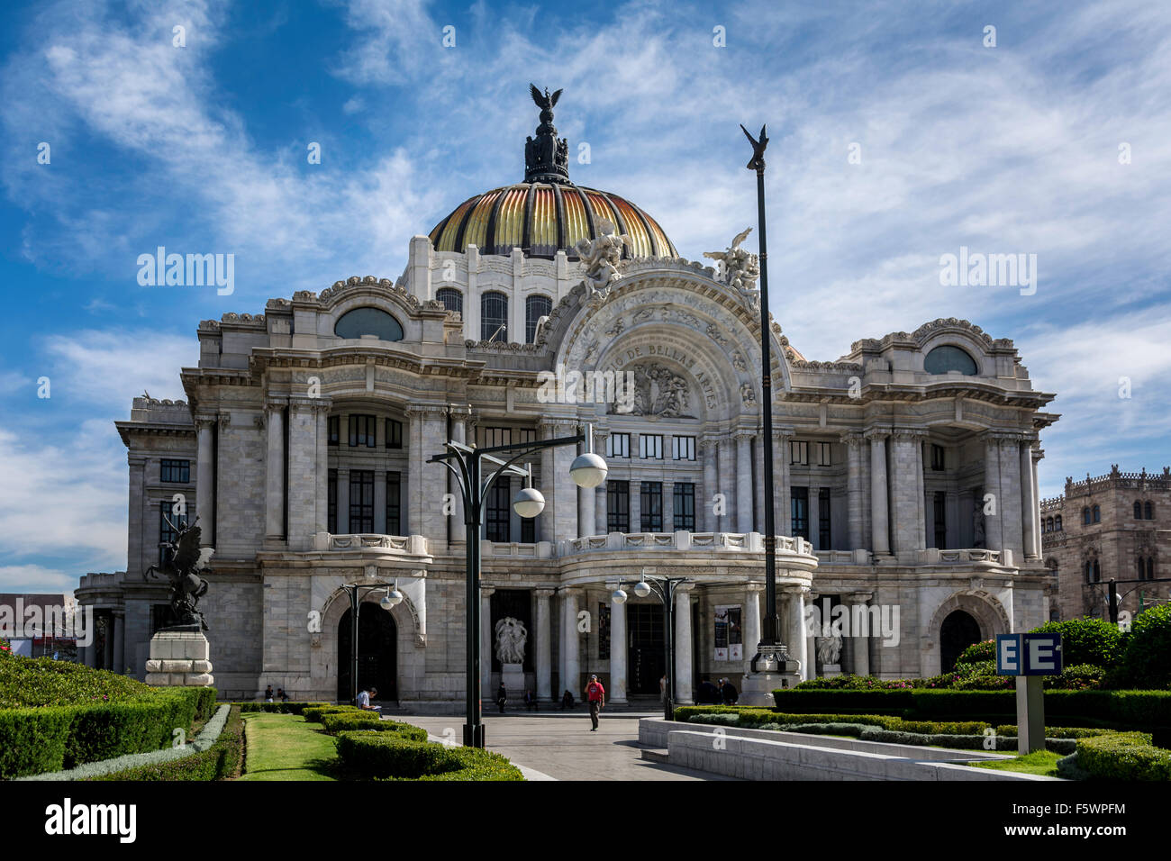 The Bellas Artes Palace in the center of Mexico City Stock Photo