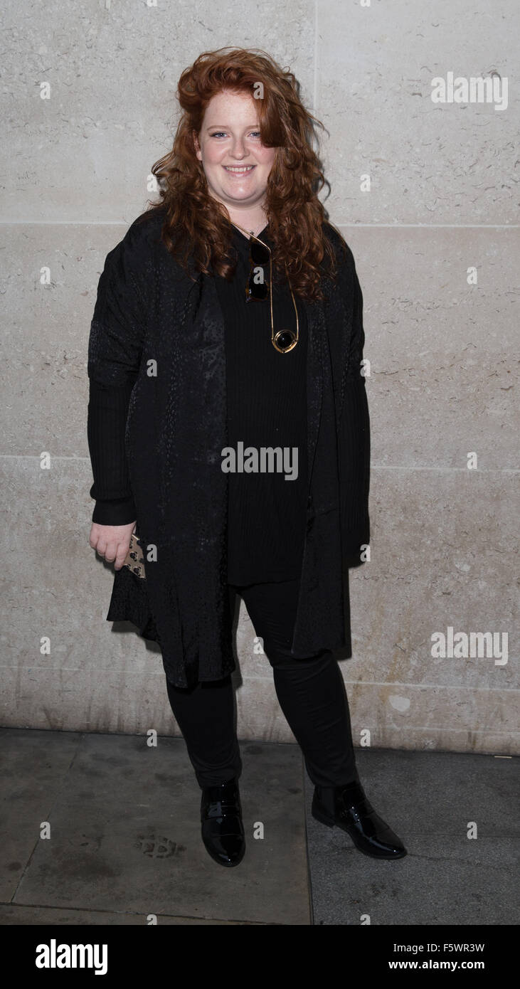 Frances Roxburgh Frances pictured arriving at the Radio 1 studios Featuring: Frances ...