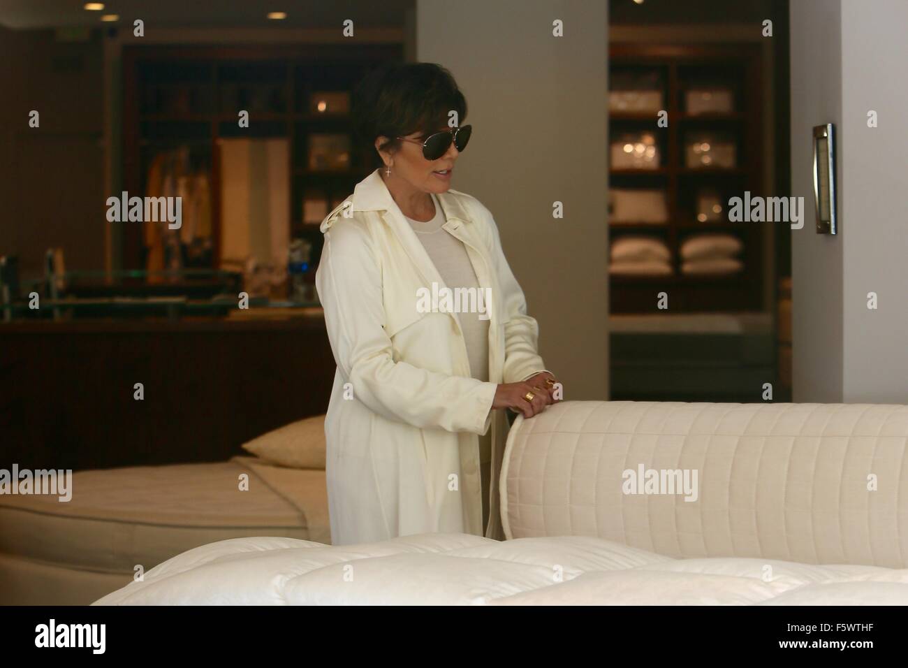 Kris Jenner Seen Shopping For Mattresses With A Friend At