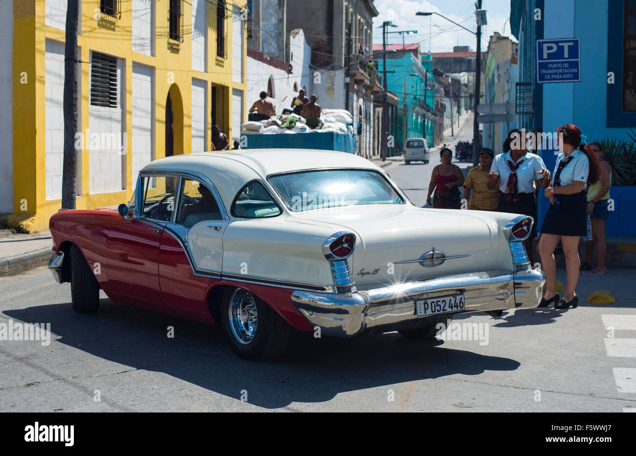 Classic car in Santiago de Cuba, Cuba Stock Photo Alamy