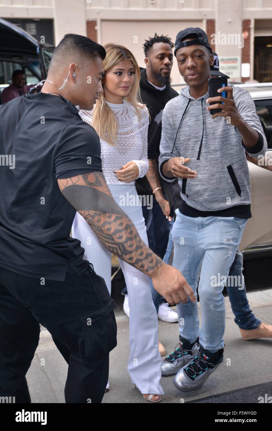 Kylie Jenner Closely Followed By Boyfriend Tyga Arrives At Their