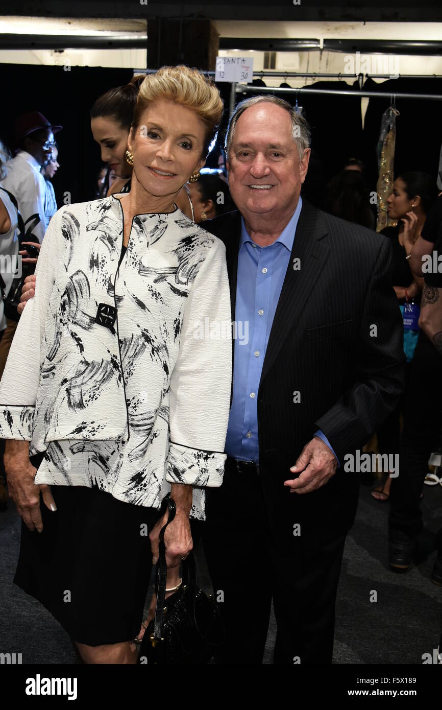 New York Fashion Week Spring/Summer 2016 - Dennis Basso - Front Row & Arrivals  Featuring: Leba Sedaka, Neil Sedaka Where: Manhattan, New York, United States When: 15 Sep 2015 Stock Photo