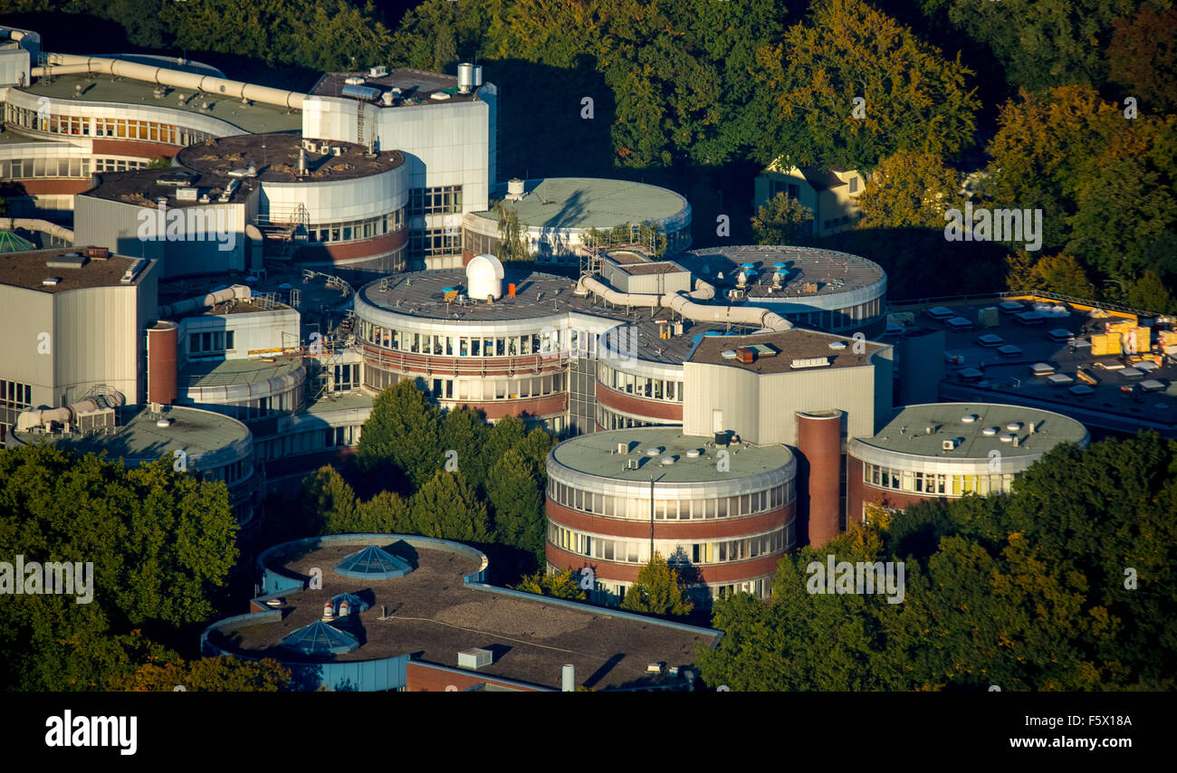 University of Duisburg / Essen, Campus, cookie jars, Duisburg, Ruhr, Nordrhein-Westfalen, Germany, Europe, Aerial view, Stock Photo