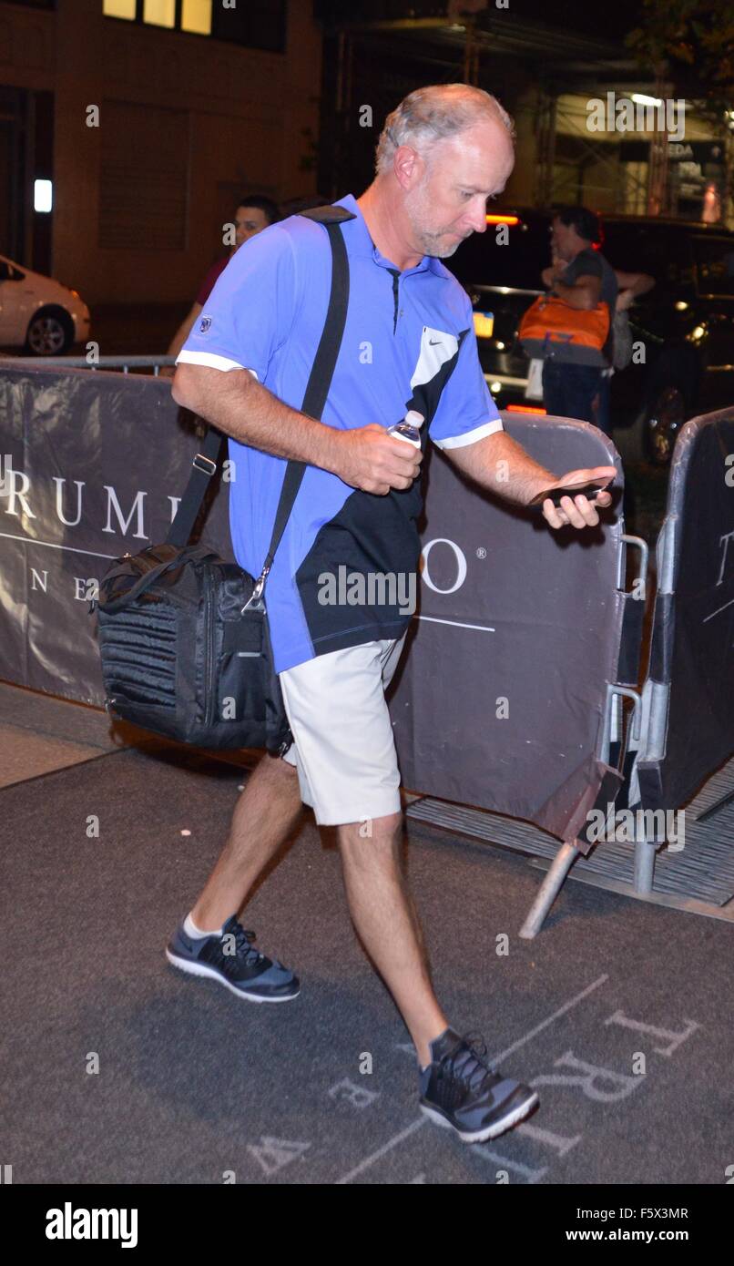 Brooks Ayers Entering his hotel in New York Featuring: Brooks Ayers