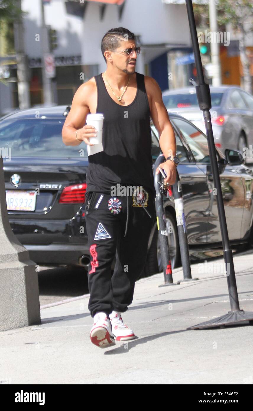 French American actor and screenwriter, Saïd Taghmaoui grabs a coffee