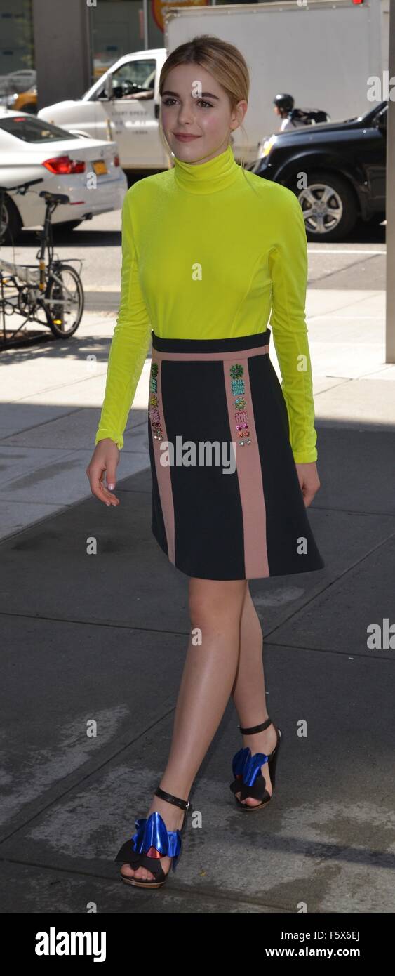 Kiernan Shipka out and about in New York  Featuring: Kiernan Shipka Where: New York City, New York, United States When: 16 Sep 2015 Stock Photo