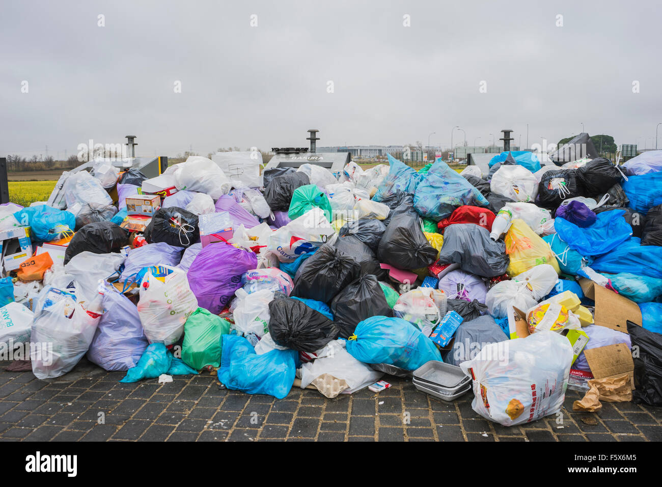 garbage, strike by municipal waste collection Stock Photo - Alamy