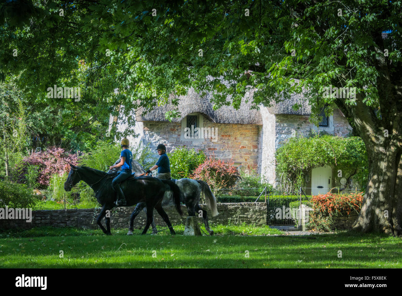 Horse riding at Merthyr Mawr in the Vale of 25 September 2015