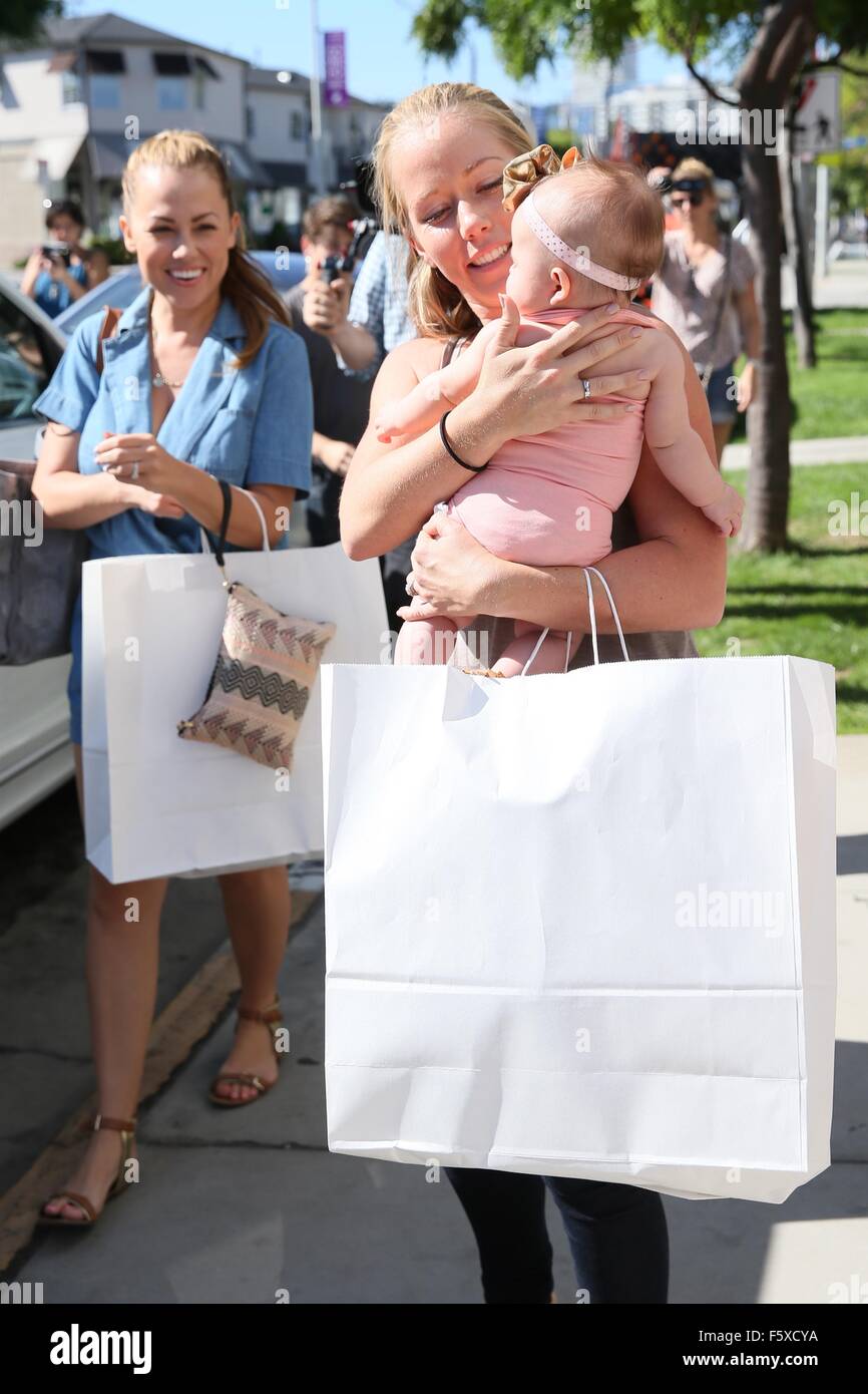 Kendra Wilkinson and Jessica Hall seen shopping at Bel Bambini with