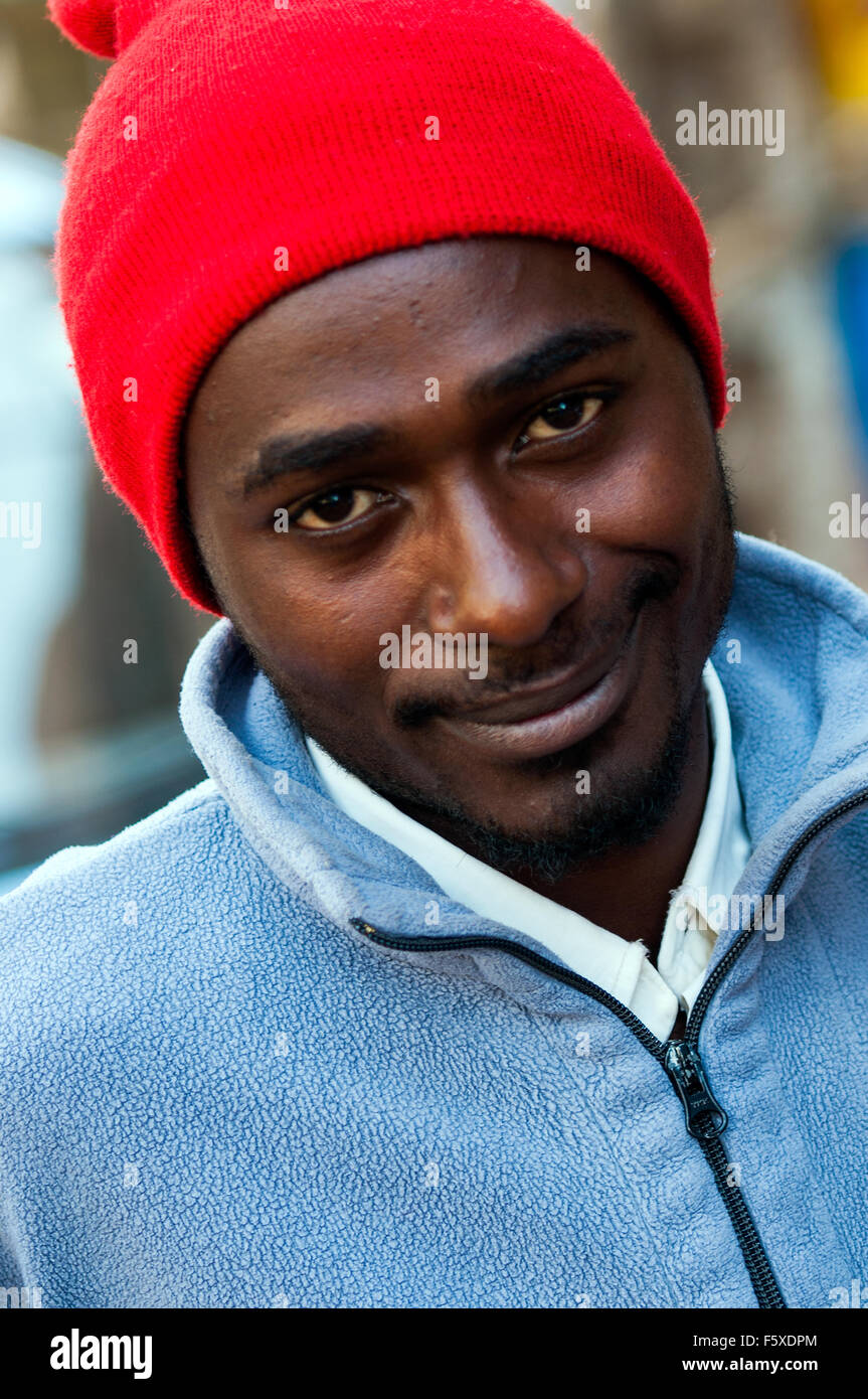 Portrait of a young Kenyan man, Thika, Kenya Stock Photo