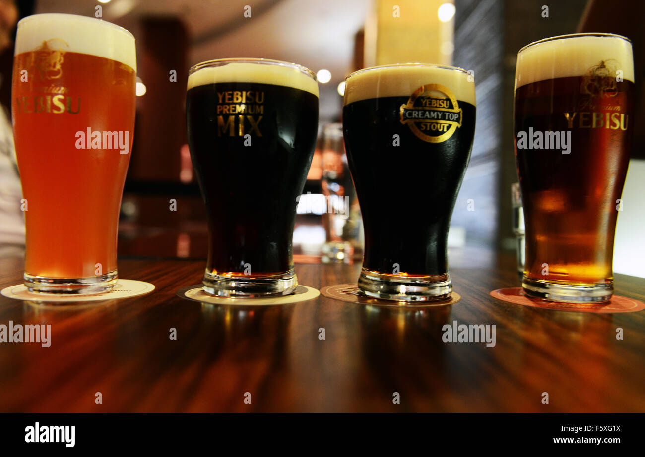 Selection yebisu beers yebisu beer hires stock photography and images