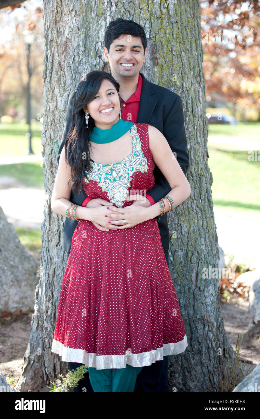 Young Happy Indian Couple Stock Photo - Alamy