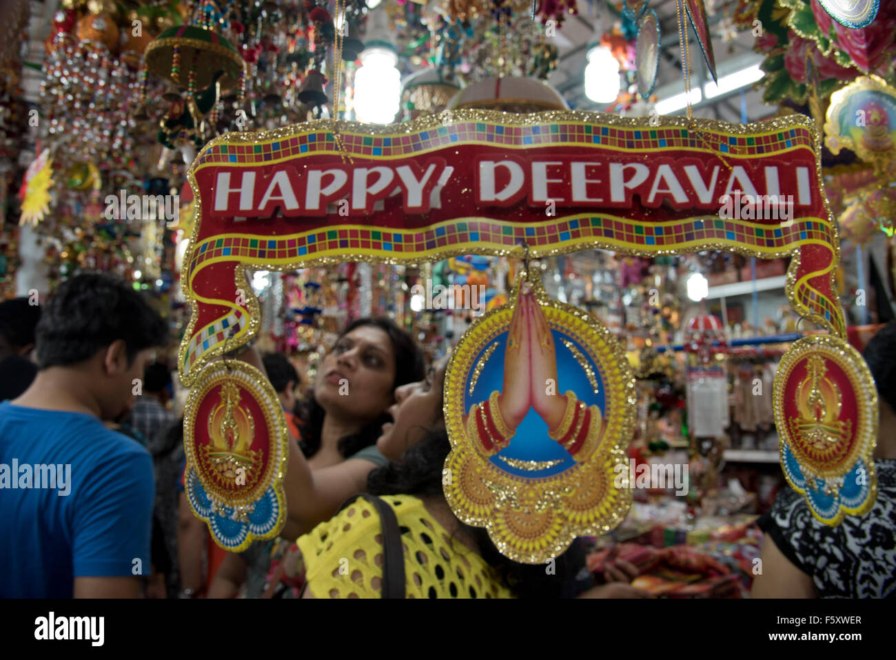 Diwali (Deepavali in Tamil) celebrations in Little India, Singapore