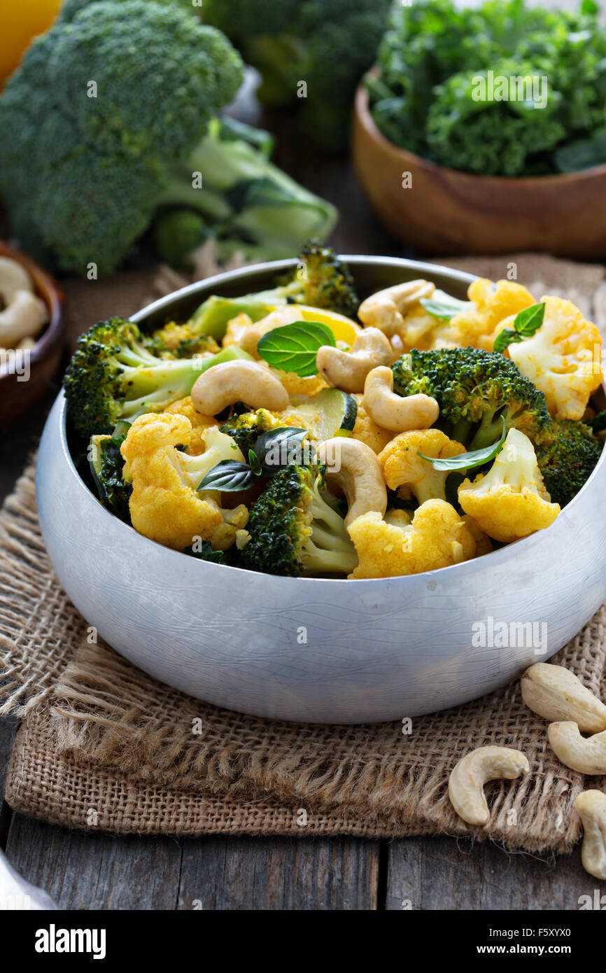 Broccoli, Cauliflower Curry High Resolution Stock Photography and