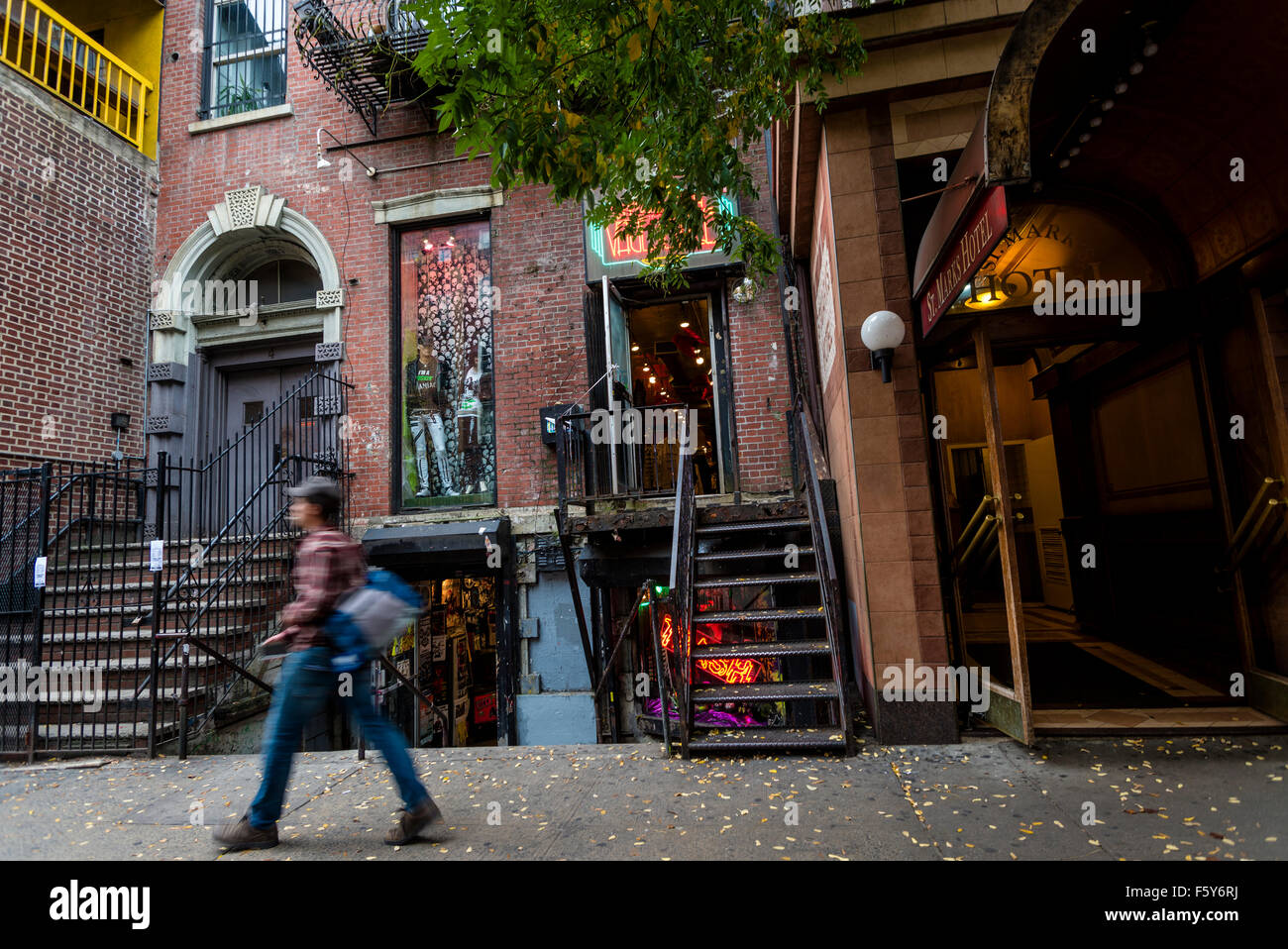 New York, NY 6 Nov 2015 - Trash and Vaudeville on St Mark's Place in the East VIllage ©Stacy Walsh Rosenstock/Alamy Stock Photo