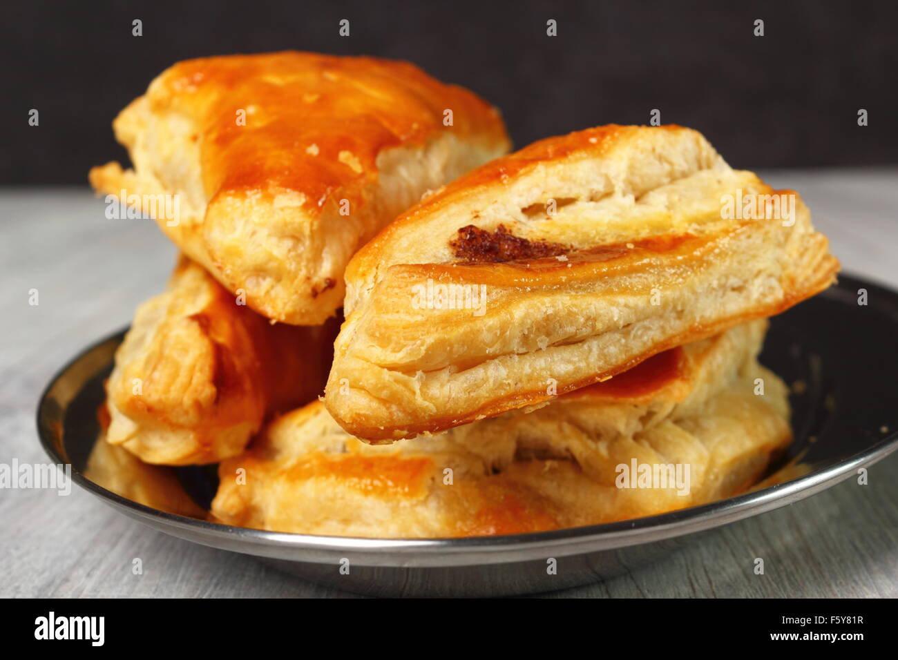 Chocolate Croissants with Puff Pastry Stock Photo Alamy