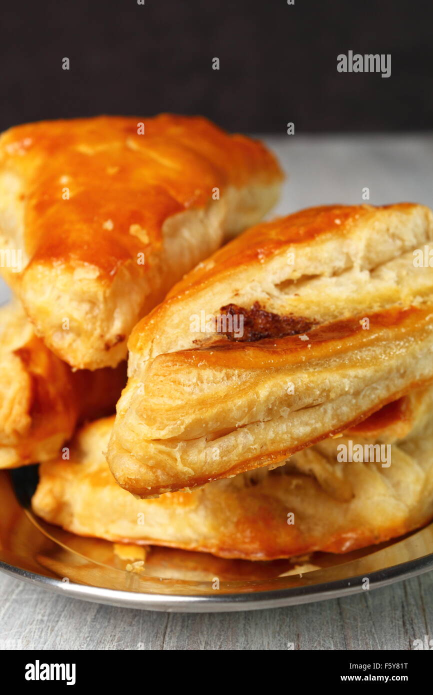 Chocolate Croissants with Puff Pastry Stock Photo Alamy