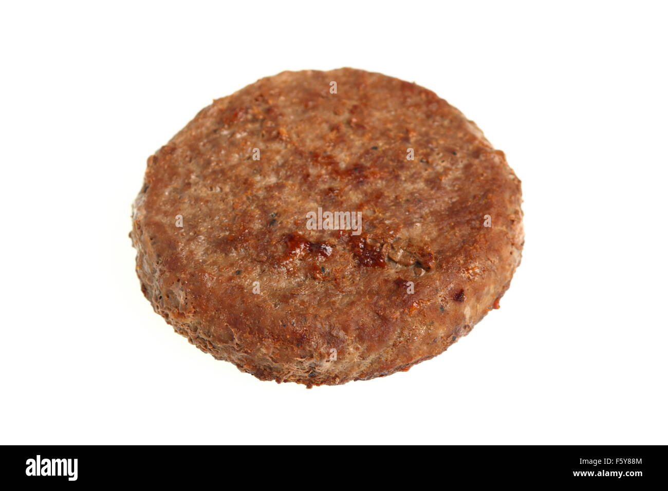 Fried Burger Beef Patty Stock Photo Alamy