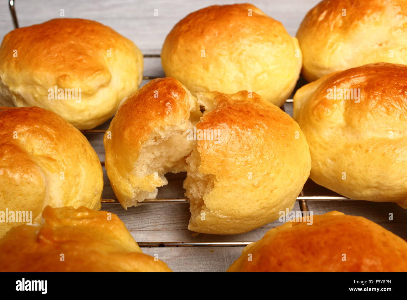 Homemade Yeast Sweet Roll Bun Stock Photo Alamy