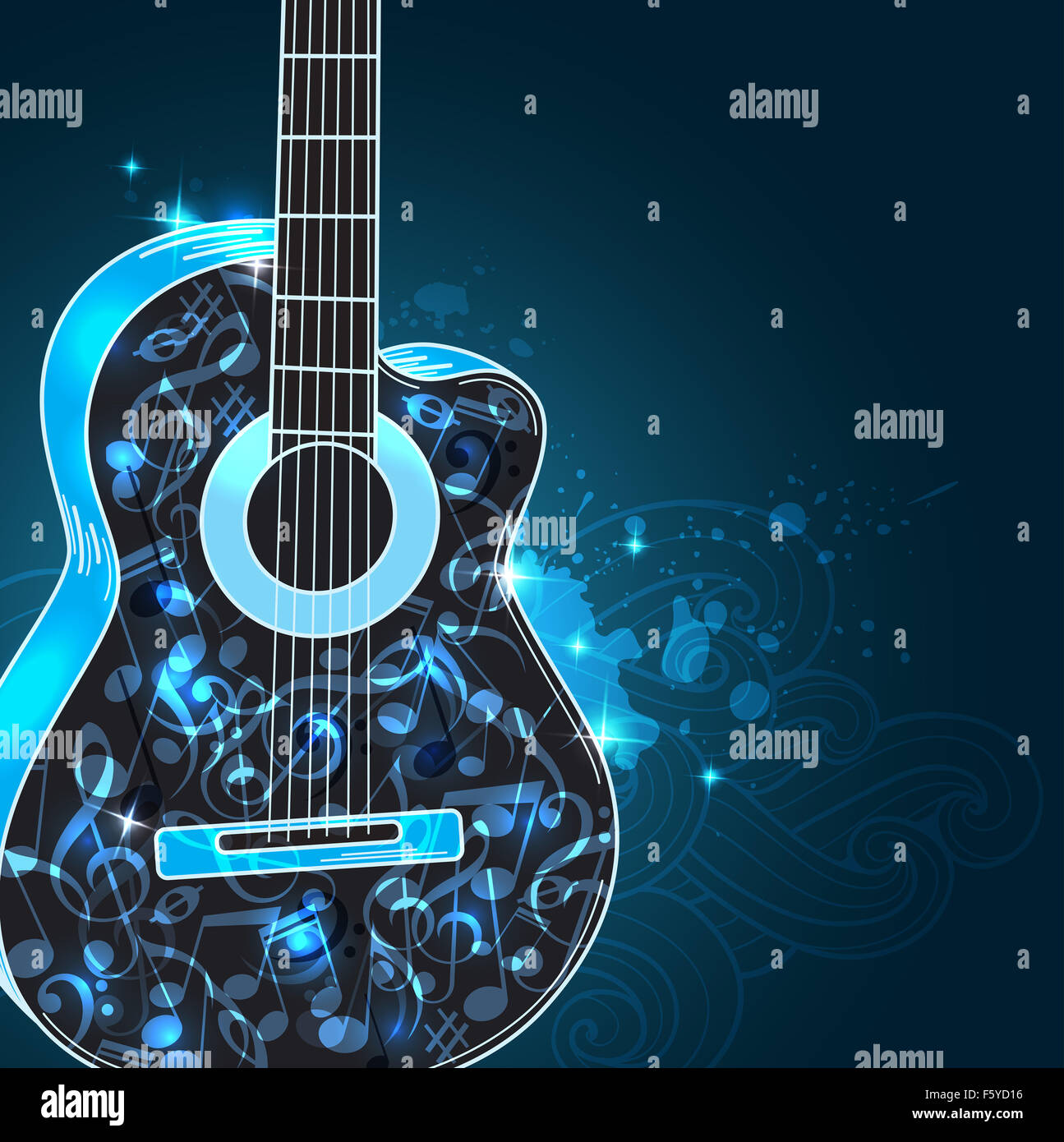 abstract black music background with guitar and blue notes stock photo alamy https www alamy com stock photo abstract black music background with guitar and blue notes 89728050 html