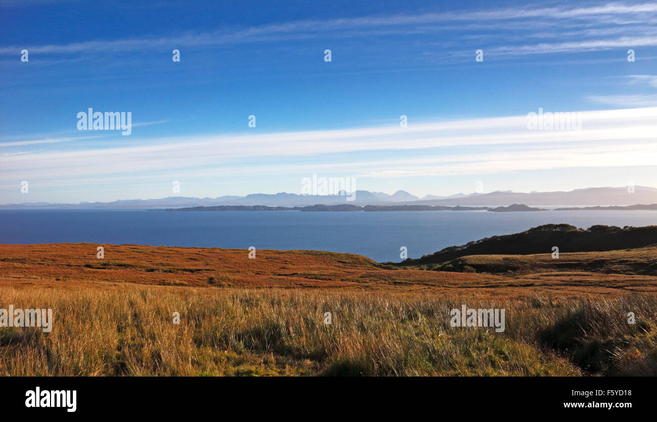 A view of the Sound of Raasay from Trotternish, Isle of Skye, Inner ...