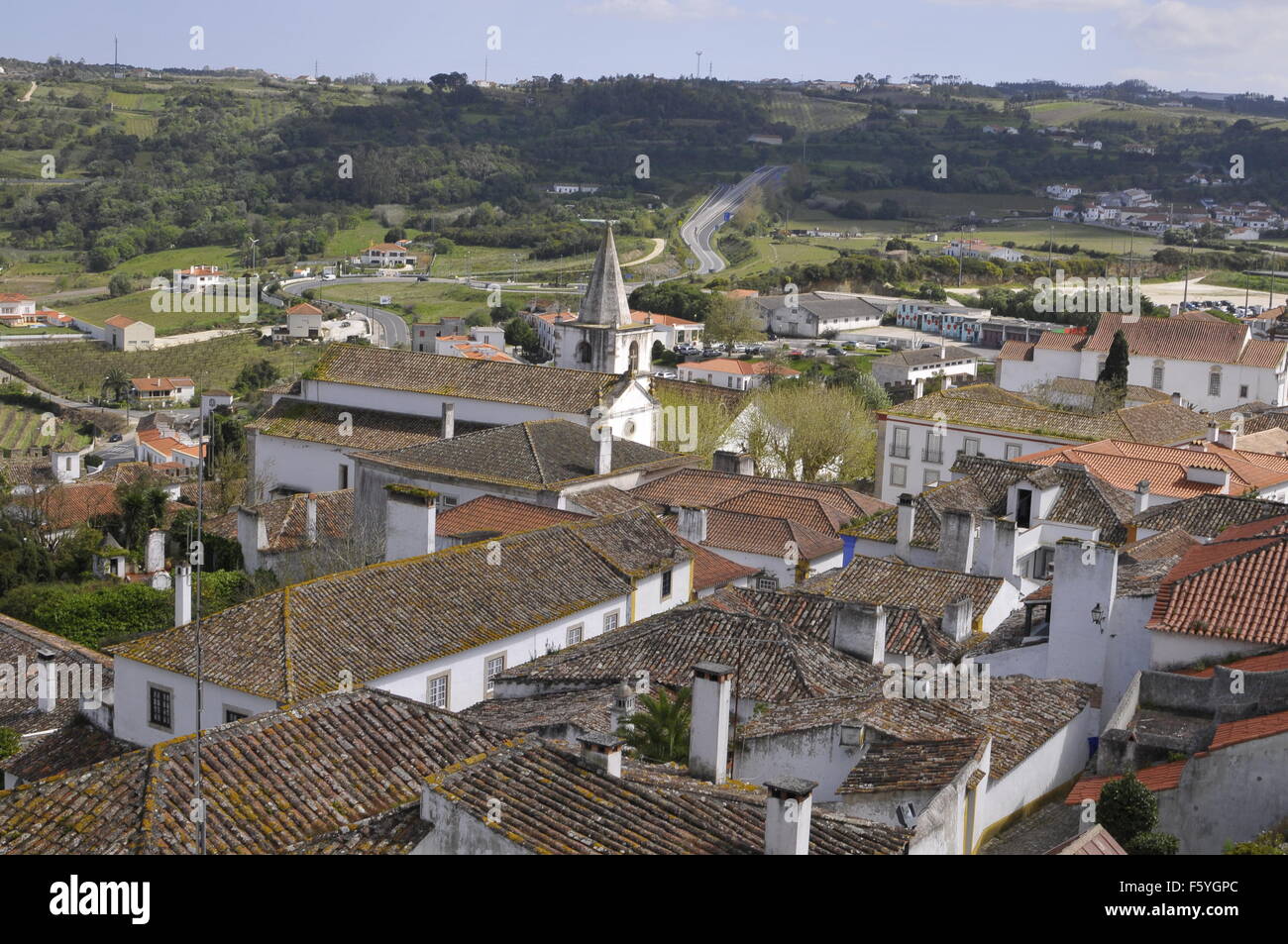 Óbidos, Portugal, medieval architecture Stock Photo