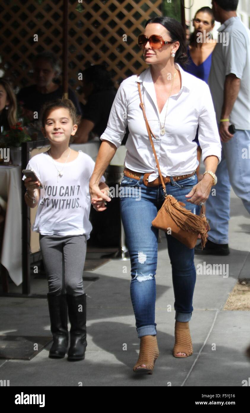 Kyle Richards takes her youngest daughter, Portia, who wore a 'You Can