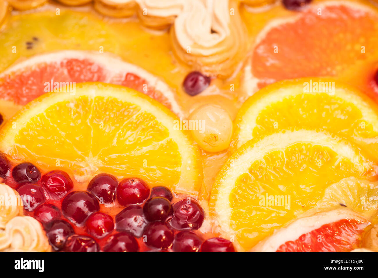 Fruits Cake Background Stock Photo Alamy